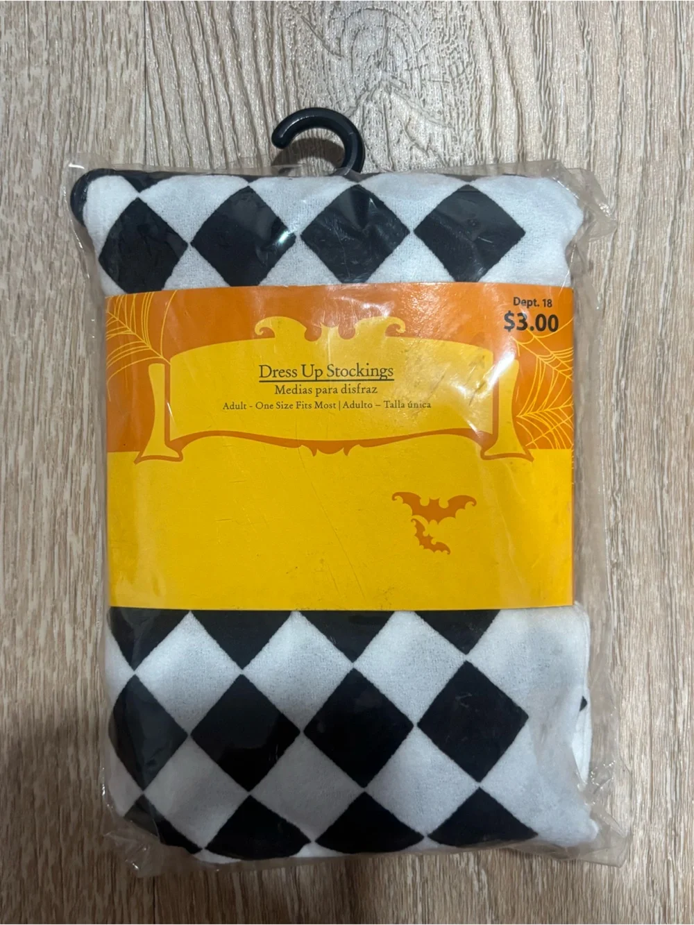 Black & White Harlequin Costume Stockings - Picture 1 of 2